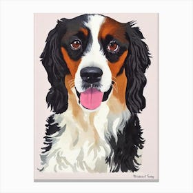 Spaniel (Field) 2 Watercolour dog Canvas Print