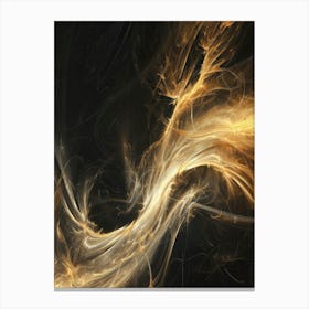 Abstract Golden Flames 1 Canvas Print