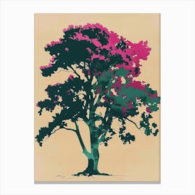 Alder Tree Colourful Illustration 2 Canvas Print