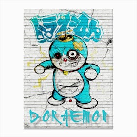 Doraemon Crazy Canvas Print