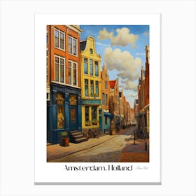 Amsterdam. Holland. beauty City . Colorful buildings. Simplicity of life. Stone paved roads.15 Canvas Print