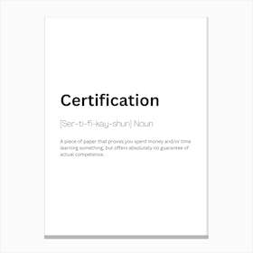 Certification Definition Meaning 1 Lienzo