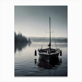 Boat On A Lake 1 Canvas Print