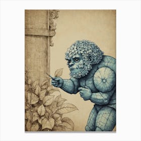 Blue Monster Canvas Print