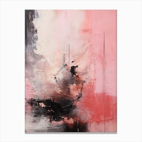 Pink And Brown Abstract Raw Painting 4 Canvas Print