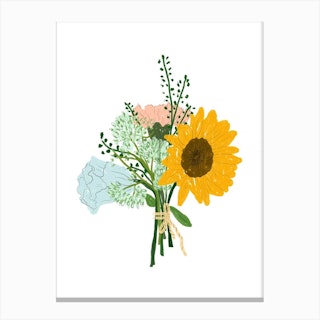 Sunny Bouquet Canvas Print