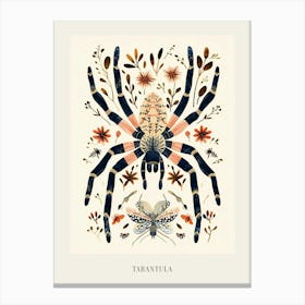 Colourful Insect Illustration Tarantula 12 Poster Canvas Print