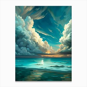 Clouds Over The Ocean Canvas Print