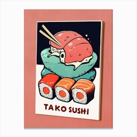 Tako Sushi Canvas Print