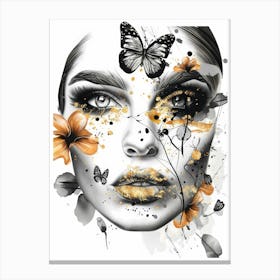 Butterfly Face 1 Canvas Print