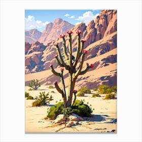 Cactus In The Desert 5 Canvas Print