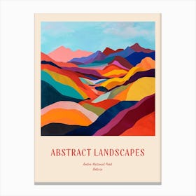 Colourful Abstract Ambor National Park Bolivia 1 Poster Canvas Print