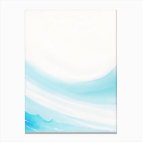 Blue Ocean Wave Watercolor Vertical Composition 1 Canvas Print