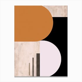 Beige Harmony Horizon; Mid Century Skyline Canvas Print