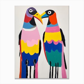 Colourful Kids Animal Art Crow 1 Canvas Print