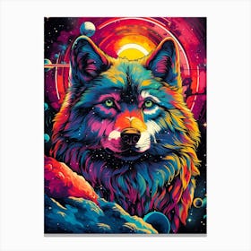 Wolf In Space 2 Canvas Print
