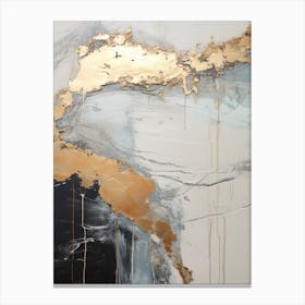 Abstract Gold Painting Canvas Print