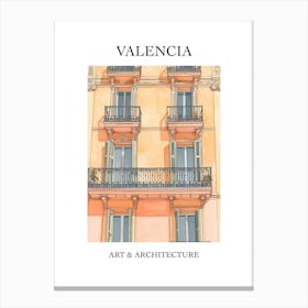 Valencia Travel And Architecture Poster 1 Canvas Print