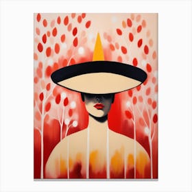 Woman In A Hat 2 Canvas Print