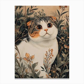Scottish Fold Cat Japanese Illustration 4 Canvas Print