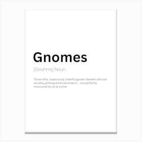 Gnomes Definition Meaning Canvas Print