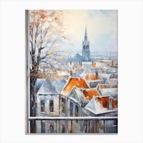 Winter Cityscape Bruges Belgium 1 Canvas Print