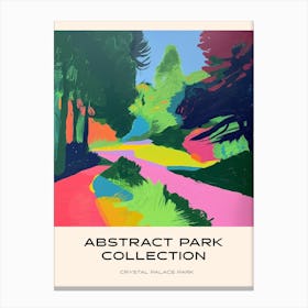 Abstract Park Collection Poster Crystal Palace Park London 1 Canvas Print