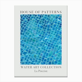 House Of Patterns La Piscine Water 8 Canvas Print
