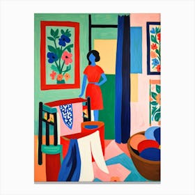 Woman In A Room 1 Canvas Print