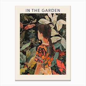 In The Garden Poster Orange 5 Canvas Print