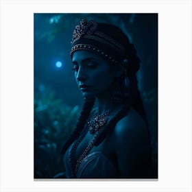 Cleopatra At Night - Diverse Art Illustration 81 Canvas Print