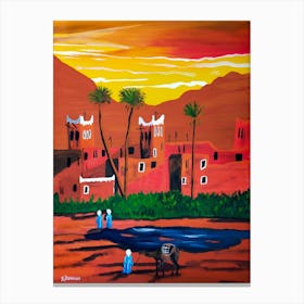 Sunset In Morocco Canvas Print