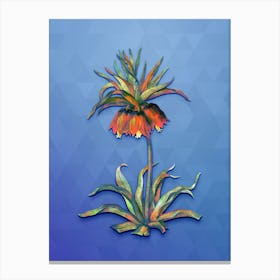 Vintage Fritillaries Botanical Art on Blue Perennial n.1328 Canvas Print