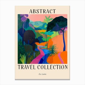 Abstract Travel Collection Poster Sri Lanka 2 Canvas Print