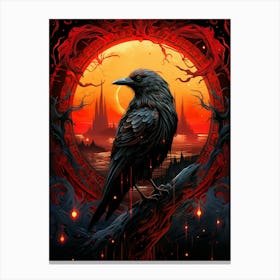 Crow Fire Canvas Print