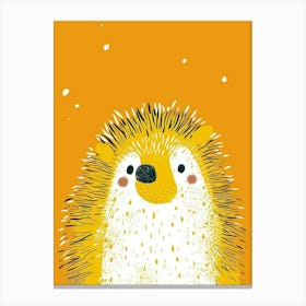 Yellow Hedgehog 3 Canvas Print