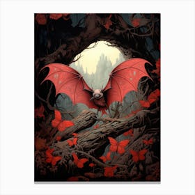 Disk Winged Bat Illustration 3 Canvas Print