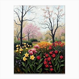 Tulips In The Park 1 Canvas Print