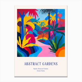 Colourful Gardens Naples Botanical Garden Usa 2 Blue Poster Canvas Print