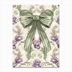 Coquette In Sage And Pink1 Pattern Canvas Print