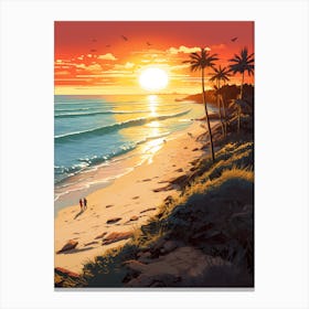 Painting That Depicts Casuarina Beach Australia 1 Canvas Print