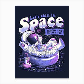 Chilling In Space Canvas Print