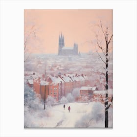 Dreamy Winter Painting Nottingham United Kingdom 1 Canvas Print