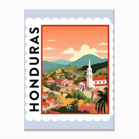 Honduras Travel Stamp Poster Canvas Print