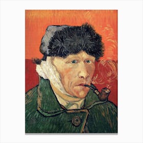 Portrait Of A Man Smoking A Pipe 1 Canvas Print