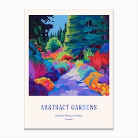 Colourful Gardens Vandusen Botanical Garden Canada 3 Blue Poster Canvas Print