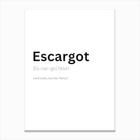 Escargot Definition Meaning Canvas Print