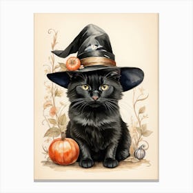 Witch Cat 2 Canvas Print