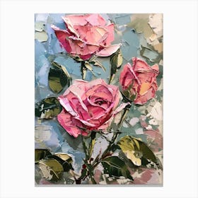 Pink Roses 12 Canvas Print