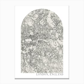 London England Boho Minimal Arch Street Map Canvas Print